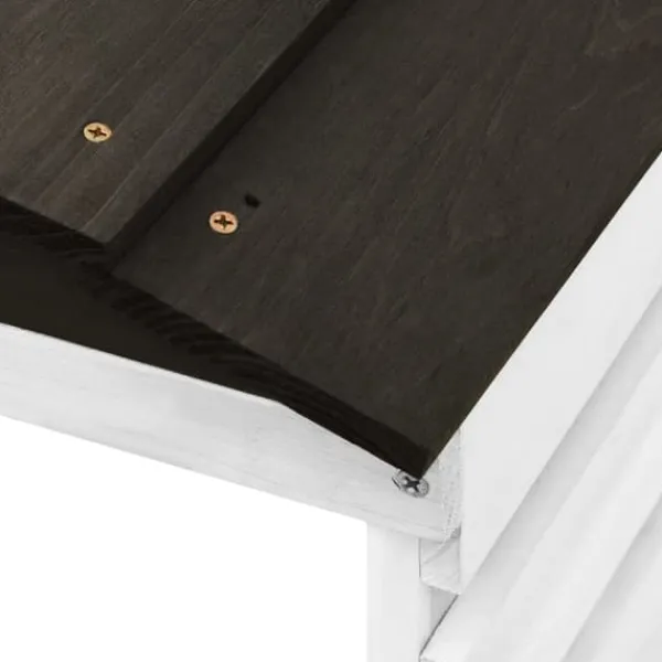 Sale Robust skur til robotplæneklipper - Beskyttelse i haven | Størrelse: 78x74x54 cm | Farve: Sort/Hvid Skure, Garager & Carports