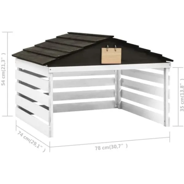 Sale Robust skur til robotplæneklipper - Beskyttelse i haven | Størrelse: 78x74x54 cm | Farve: Sort/Hvid Skure, Garager & Carports