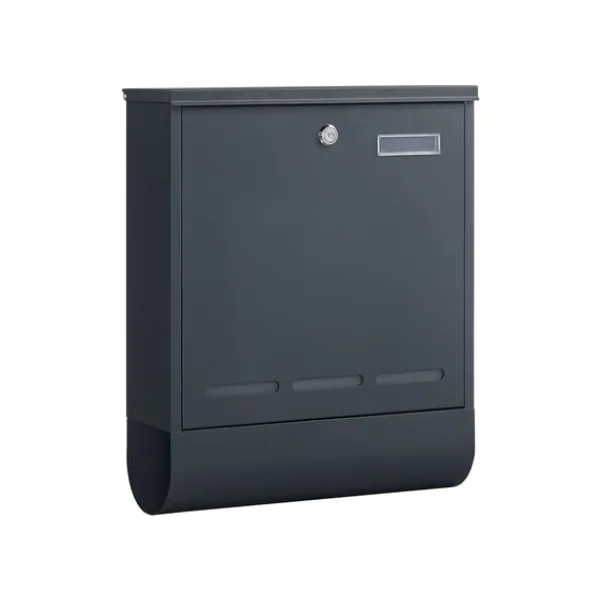 Postkasser & Brevindkast^Rootz antracit stål Postkasse - Postkasse - Postkasse - Pulverlakeret stål - Vejrbestandig - Nem at installere - Sikkert låsesystem - 35cm x 12cm x 42 | CDON