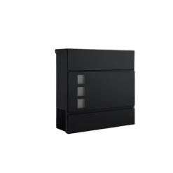 Outlet Rootz Black Mailbox - Letterbox - Postbox - Vejrbestandig beskyttelse - Galvaniseret stål - 37 x 10,5 x 37 cm Postkasser & Brevindkast