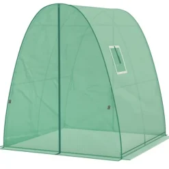 Hot Rootz buet drivhus - folie tomathus - bærbart planteskylling - stabilitet og optimal ventilation - 1,8 x 1,8 x 2 m Drivhus