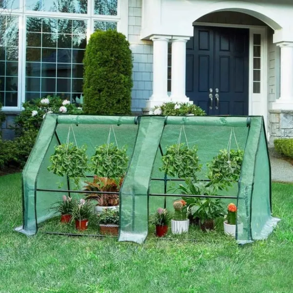 Online Rootz Drivhus - Folie Drivhus - Havehus - Effektiv plantebeskyttelse - 180cm x 90cm x 90cm Drivhus