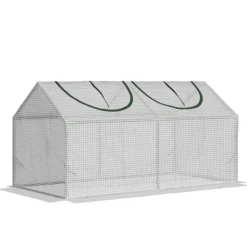 Drivhus^Rootz Drivhus - Folie Drivhus Med Vindue - PE Drivhus - Tomathus - Kold Ramme - Hvid - 120 x 60 x 60 cm