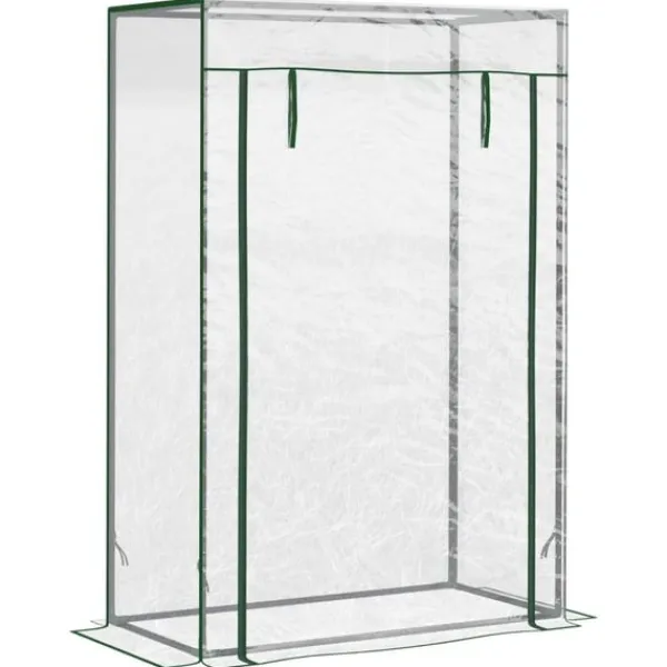 Drivhus^Rootz Drivhus - Tomathus - Koldramme med rulledør - Baggård - Balkon - Have - Stål - Plastik - Gennemsigtig - 100 x 50 x 150 cm
