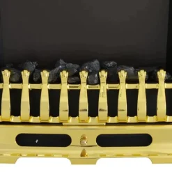 Pejse^Rootz Elektrisk Pejs - Pejs - El Pejseovn - Pejseovn - Fritstående - Pejsflamme - 1000/2000W - Guld - 48,2 X 18,5 X 59,2 Cm