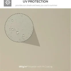 Telte & Lysthuse^Rootz erstatningstag til Metal Havepavillon - Creme - Polyester - 118,11 cm x 157,48 cm x cm