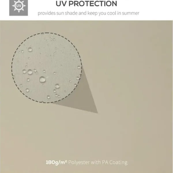 Telte & Lysthuse^Rootz erstatningstag til Metal Havepavillon - Creme - Polyester - 118,11 cm x 157,48 cm x cm