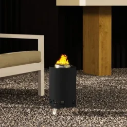 Online Rootz Fire Bowl pejs - Røgfri brandskaller - Rustfrit stål Fire Pit - Robust & varmebestandig - Ø16X25CM Pejse