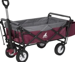 Clearance Rootz foldbar håndvogn med tag - Brugsvogn - Havevogn - Holdbar 600D polyester - Nem opbevaring - Kraftig 80 kg Kapacitet - 120 cm x 51 cm x 93 cm Haveværktøj