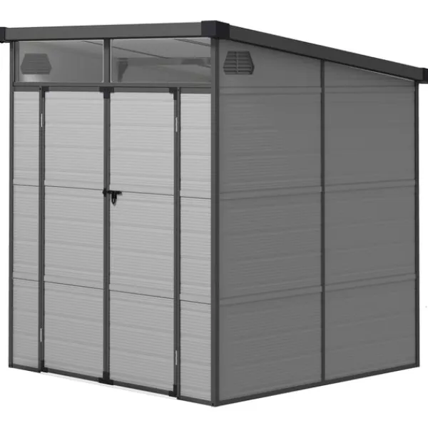 Rootz Garden Shed Bike Shelter - Værktøjsopbevaring - Låselige døre - Holdbar og vejrbestandig - 1,9 m x 1,9 m x 2,15m Skure, Garager & Carports