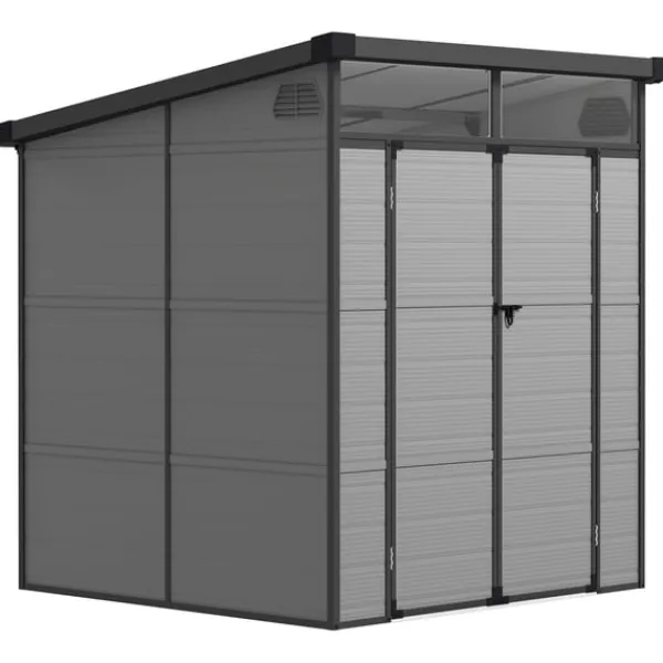 Rootz Garden Shed Bike Shelter - Værktøjsopbevaring - Låselige døre - Holdbar og vejrbestandig - 1,9 m x 1,9 m x 2,15m Skure, Garager & Carports