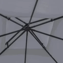 Clearance Rootz Gazebo Udskiftningstag - Udskiftningsbaldakin - Dobbeltlagstag - Pavillontag - Metal - Dybgrå - 300cm x 300co. Telte & Lysthuse