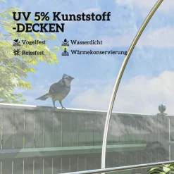 Discount Rootz Greenhouse Cover - Plastic Tarpaulin - Plantedækning - UV -resistent vandtæt - Fremme vækst - 8m x 10m Drivhus