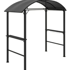 Telte & Lysthuse^Rootz Grill Pavilion - Udendørs husly - BBQ Gazebo - Stålrammer - Solbeskyttelse - 1,1 m x 2,3 m - Grå