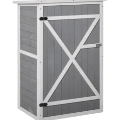 Discount Rootz Haveskur - Haveopbevaringsskur - Haveskab - Redskabsskur - Haveredskabsskur - Grå - 75 x 56 x 115cm Skure, Garager & Carports