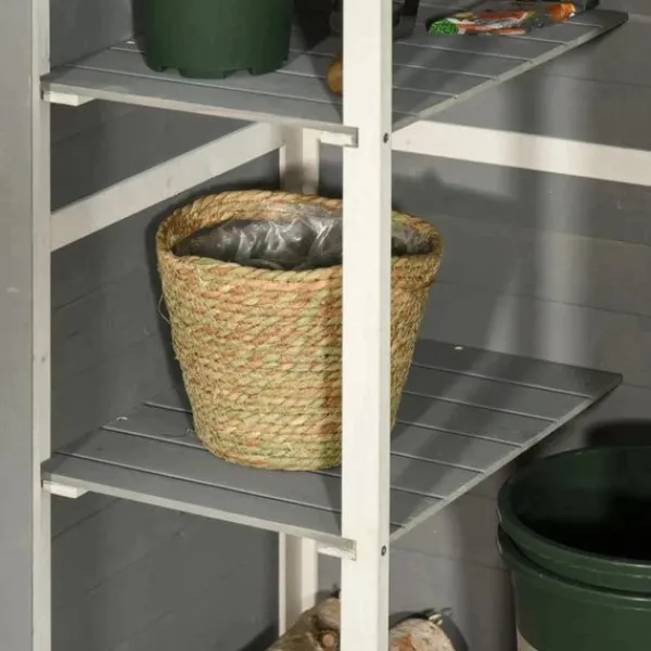 Discount Rootz Haveskur - Haveopbevaringsskur - Haveskab - Redskabsskur - Haveredskabsskur - Grå - 75 x 56 x 115cm Skure, Garager & Carports
