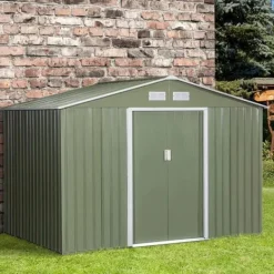 Skure, Garager & Carports^Rootz Haveskur - Redskabsskur - Bølgestål - Lysegrøn - 2,77 x 1,95 x 1,92 cm