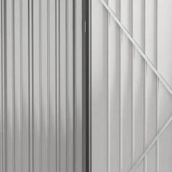 Best Rootz Haveskur - Værktøjsskur - Udendørs opbevaring - Vejrbestandig - Låsbar dør - Rummeligt interiør - 161,5 cm x 94,5 cm x 196 cm - Galvaniseret stå | CDON Skure, Garager & Carports