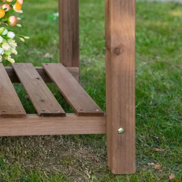 Plantningsbænke^Rootz højbed i træ - Haveplantestativ - Blomsterkasse - Urtepotte - Blomsterbed - Urtebed - 123 x 54 x 74 cm