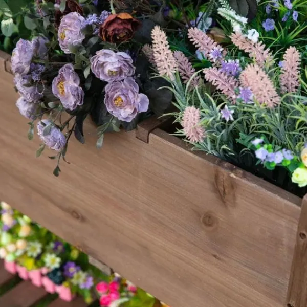 Plantningsbænke^Rootz højbed i træ - Haveplantestativ - Blomsterkasse - Urtepotte - Blomsterbed - Urtebed - 123 x 54 x 74 cm