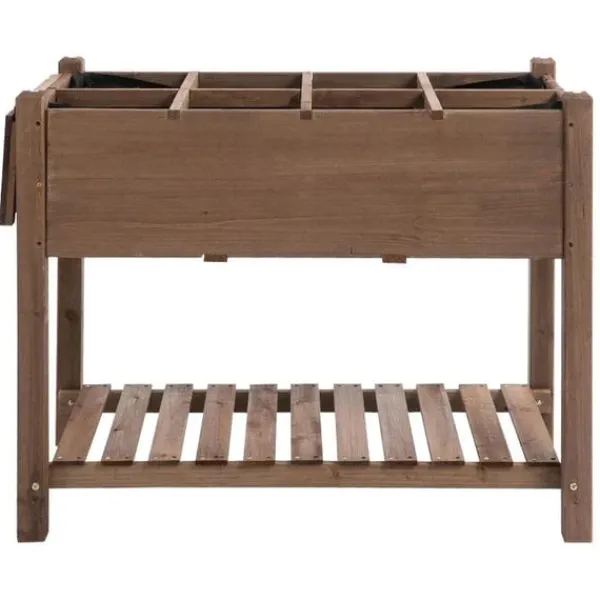 Plantningsbænke^Rootz højbed i træ - Haveplantestativ - Blomsterkasse - Urtepotte - Blomsterbed - Urtebed - 123 x 54 x 74 cm