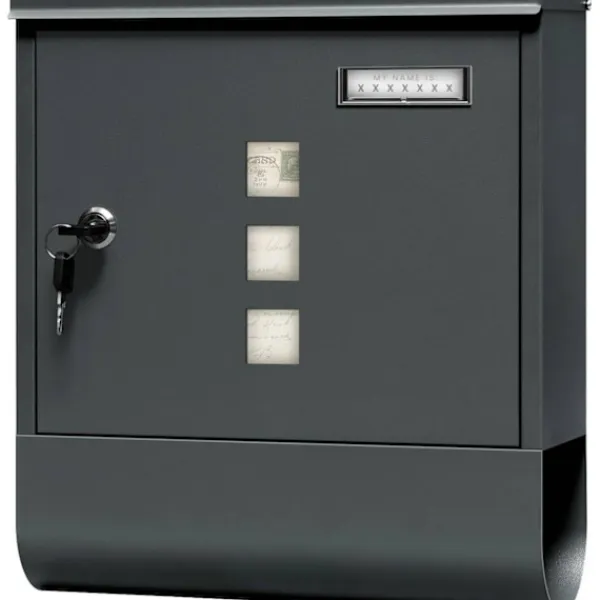 Postkasser & Brevindkast^Rootz Mailbox - Letterbox - Postbox - Holdbar, rustbestandig - 30,6 x 33,5 x 10 cm grå