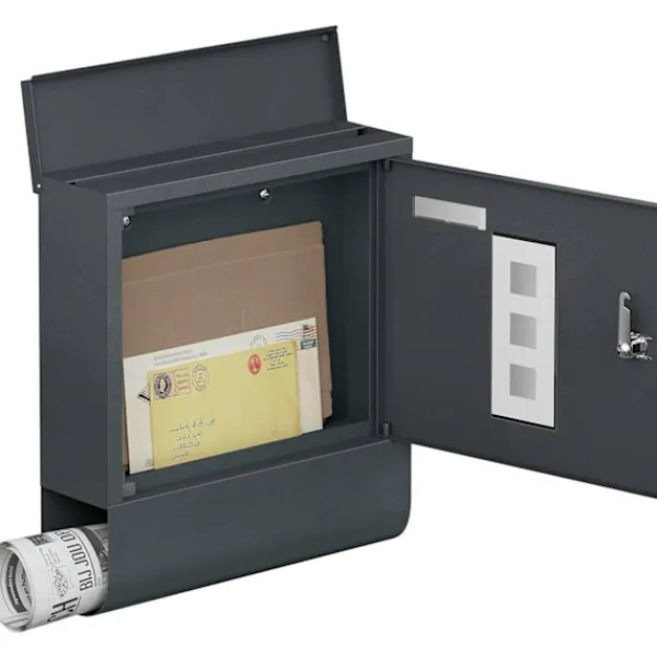 Postkasser & Brevindkast^Rootz Mailbox - Letterbox - Postbox - Holdbar, rustbestandig - 30,6 x 33,5 x 10 cm grå