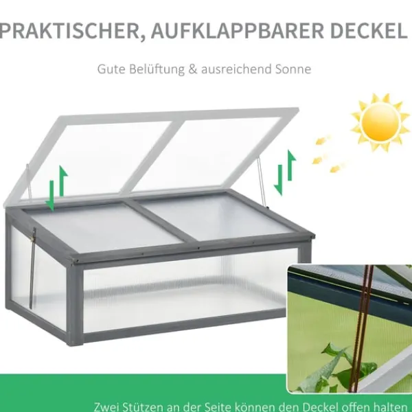Online Rootz Mini -Greenhouse - Lille Garden Greenhouse - Plant Shelter - Good Light Permeability - 100L X 65B X 40H cm Drivhus