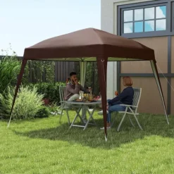 Discount Rootz Pavilion Replacement Roof - Tarpaulin - Telt Cover - UPF50+ Sun Protection - Oxford Fabric - 240 cm x 240 cm (øverst) 300 cm x 300 cm (base) Telte & Lysthuse