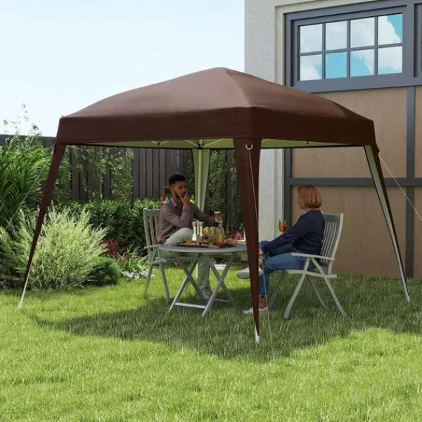 Discount Rootz Pavilion Replacement Roof - Tarpaulin - Telt Cover - UPF50+ Sun Protection - Oxford Fabric - 240 cm x 240 cm (øverst) 300 cm x 300 cm (base) Telte & Lysthuse