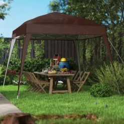 Discount Rootz Pavilion Replacement Roof - Tarpaulin - Telt Cover - UPF50+ Sun Protection - Oxford Fabric - 240 cm x 240 cm (øverst) 300 cm x 300 cm (base) Telte & Lysthuse