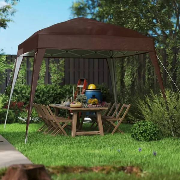 Discount Rootz Pavilion Replacement Roof - Tarpaulin - Telt Cover - UPF50+ Sun Protection - Oxford Fabric - 240 cm x 240 cm (øverst) 300 cm x 300 cm (base) Telte & Lysthuse