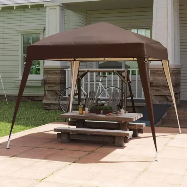 Discount Rootz Pavilion Replacement Roof - Tarpaulin - Telt Cover - UPF50+ Sun Protection - Oxford Fabric - 240 cm x 240 cm (øverst) 300 cm x 300 cm (base) Telte & Lysthuse