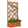Buer, Spalier, Lysthuse Uden Tag^Rootz Plantekasse - Højbed - Blomsterstativ - Grantræ - Gul - 60 x 30 x 122,5 cm