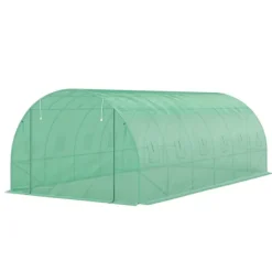 Hot Rootz Poly Tunnel Greenhouse - Walk -in Telt - Growing House - Udvid dyrkningssæson - 600 cm x 300 cm x 197 cm Drivhus