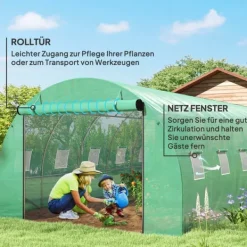 Hot Rootz Poly Tunnel Greenhouse - Walk -in Telt - Growing House - Udvid dyrkningssæson - 600 cm x 300 cm x 197 cm Drivhus