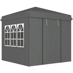 Hot Rootz Pop Up Gazebo - Garden Tent - Outdoor Pavilion - UPF50+ UV -beskyttelse - mørkegrå - 250L x 250W x 268H cm Telte & Lysthuse