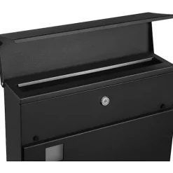 Clearance Rootz Postkasse - Vægbrevkasse - Vægmonteret - Låsbar - Avisrum - Sort - Metal - 37 x 10,5 x 37 cm Postkasser & Brevindkast