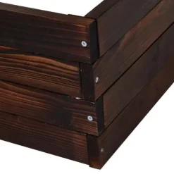 Sale Rootz Raised Bed - Plant Box - Vegetable Bed - Herb Bed - Solid Wood - Dark Brown - 60 x 60 x 23 cm Plantningsbænke