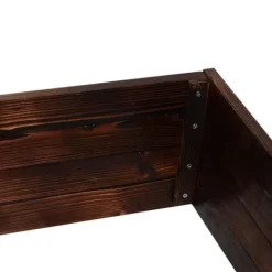 Sale Rootz Raised Bed - Plant Box - Vegetable Bed - Herb Bed - Solid Wood - Dark Brown - 60 x 60 x 23 cm Plantningsbænke