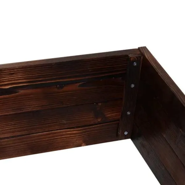 Sale Rootz Raised Bed - Plant Box - Vegetable Bed - Herb Bed - Solid Wood - Dark Brown - 60 x 60 x 23 cm Plantningsbænke