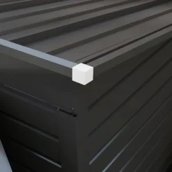 Skure, Garager & Carports^Rootz stålhaveskur - Værktøjsopbevaring - Udendørsskab - Galvaniseret stål - Sikker og organiser - Vejrbestandig - Nem montering - 249 cm x 121 cm x 1 | CDON