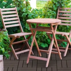 Best Rootz terrassefliser - Gulvfliser - Sæt med 9 gulvfliser - Klikmekanisme - Trækorn - PP Plast - Brun - 30 x 30 x 2 cm Havedekorationer