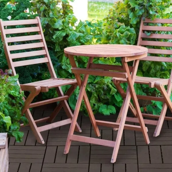 Best Rootz terrassefliser - Gulvfliser - Sæt med 9 gulvfliser - Klikmekanisme - Trækorn - PP Plast - Brun - 30 x 30 x 2 cm Havedekorationer