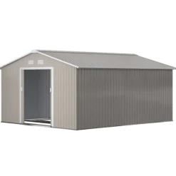 Skure, Garager & Carports^Rootz Tool Shed - Weatherboof Garden Shed - Udendørs opbevaring - Ventileret stålskur - 340 cm x 386 cm x 200 cm