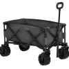 Rootz Transportvogn - Havevogn - Strandvogn - Teleskophåndtag - Justerbart håndtag - Metal - Oxford - Mørkegrå - 108 x 53 x 59-89 cm Haveværktøj