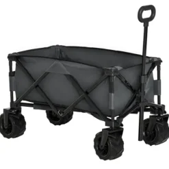 Rootz Transportvogn - Havevogn - Strandvogn - Teleskophåndtag - Justerbart håndtag - Metal - Oxford - Mørkegrå - 108 x 53 x 59-89 cm Haveværktøj
