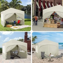 New Rootz Ultimate Outdoor Gazebo - Vejrbestandig pavillon - Eventtelt - Stærk metalramme - UV- og regnbeskyttelse - Nem opsætning - 3x3m Telte & Lysthuse