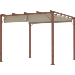Best ROOTZ 3X3 M Garden Pergola - Terrasse baldakin - gårdhaveafdækning - UPF30+ solbeskyttelse - aluminiumsramme - 299x296x232 cm Buer, Spalier, Lysthuse Uden Tag