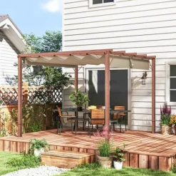 Best ROOTZ 3X3 M Garden Pergola - Terrasse baldakin - gårdhaveafdækning - UPF30+ solbeskyttelse - aluminiumsramme - 299x296x232 cm Buer, Spalier, Lysthuse Uden Tag